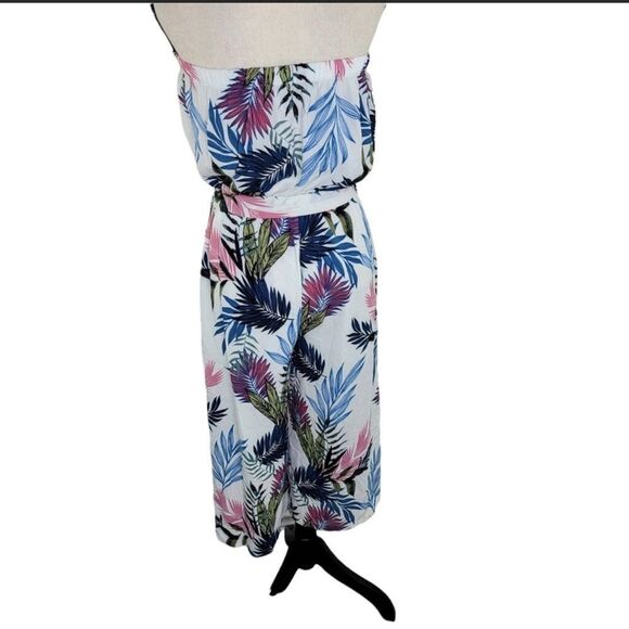 Purple Snow Strapless Wide Leg Jumpsuit Size Small - Picture 2 of 5